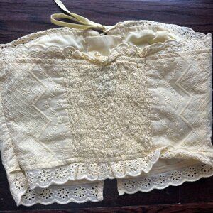 Forever 21 Brigth Yellow Corset Crop Top Size M